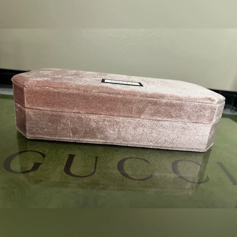 Gucci Bamboo Blush Pink Velvet Jewelry Box